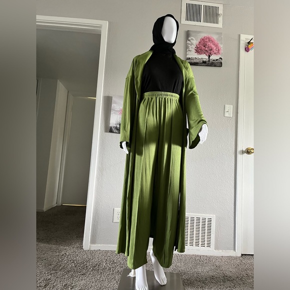 Jackets & Blazers - Caot and pants, hijab,abaya, Muslim,long dress.army green, summer dress,long